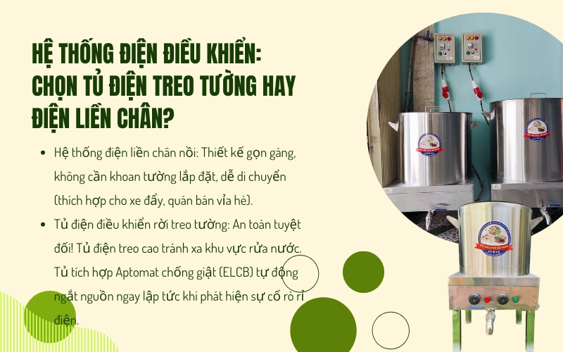 Hệ thống điện điều khiển: Chọn tủ điện treo tường hay điện liền chân?