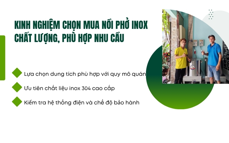 Kinh nghiệm chọn mua nồi phở inox chất lượng, phù hợp nhu cầu