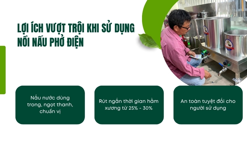Lợi ích vượt trội khi sử dụng nồi nấu phở điện