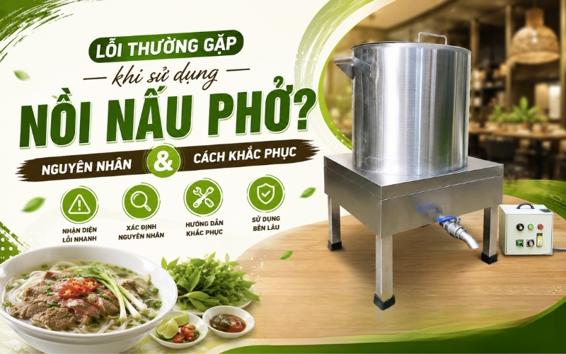 Lỗi thường gặp khi sử dụng nồi nấu phở? Nguyên nhân và cách khắc phục