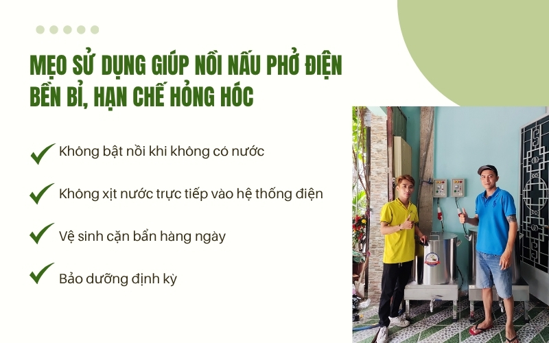 Mẹo sử dụng giúp nồi nấu phở điện bền bỉ, hạn chế hỏng hóc