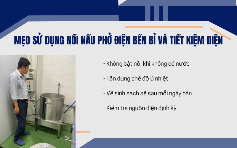 Mẹo sử dụng nồi nấu phở điện bền bỉ và tiết kiệm điện