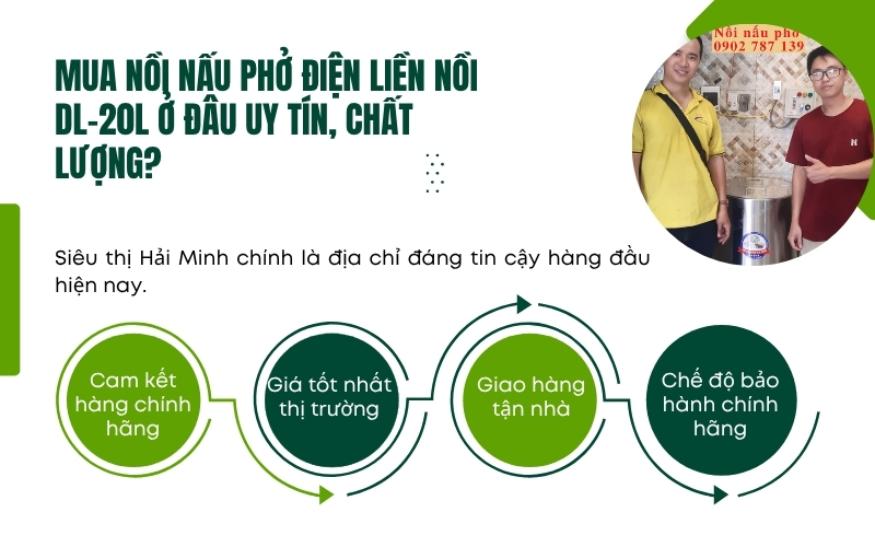 Mua nồi nấu phở điện liền nồi DL-20L ở đâu uy tín, chất lượng?