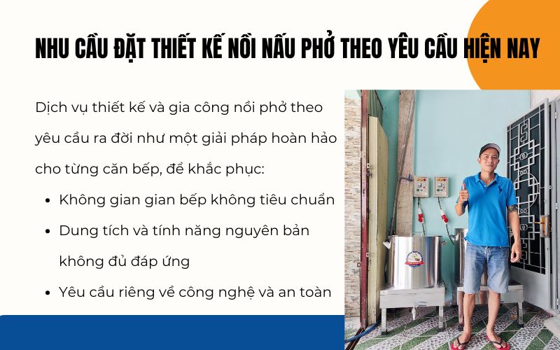 Nhu cầu đặt thiết kế nồi nấu phở theo yêu cầu hiện nay