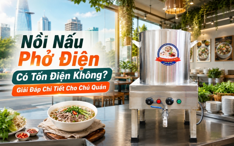 Nồi Nấu Phở Điện Có Tốn Điện Không? Giải Đáp Chi Tiết Cho Chủ Quán​