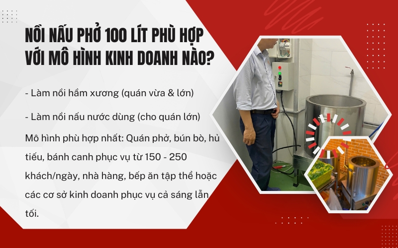 Nồi nấu phở 100 lít phù hợp với mô hình kinh doanh nào?