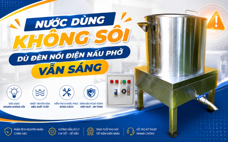 Nước Dùng Không Sôi Dù Đèn Nồi Điện Nấu Phở Vẫn Sáng