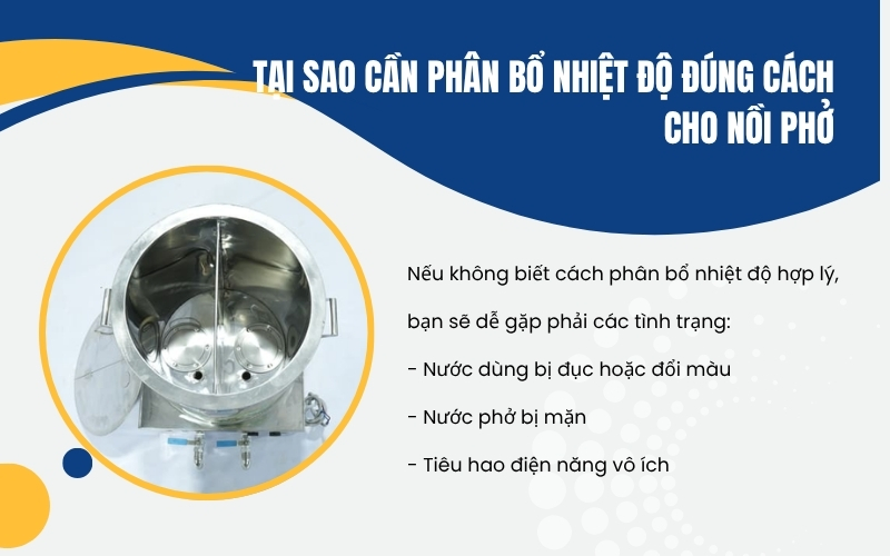 Tại sao cần phân bổ nhiệt độ đúng cách cho nồi phở