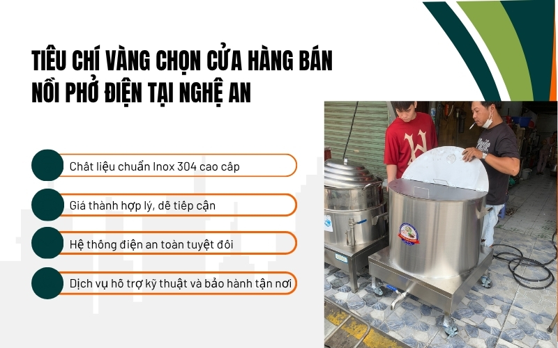 Tiêu chí vàng chọn cửa hàng bán nồi phở điện tại Nghệ An
