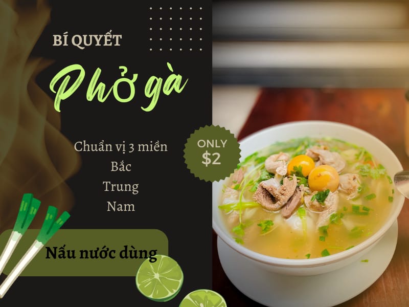 Nấu nước dùng phở gà