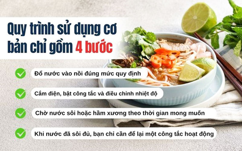 Nồi điện nấu phở là gì? Vì sao ngày càng phổ biến? Nồi có dễ dùng? 