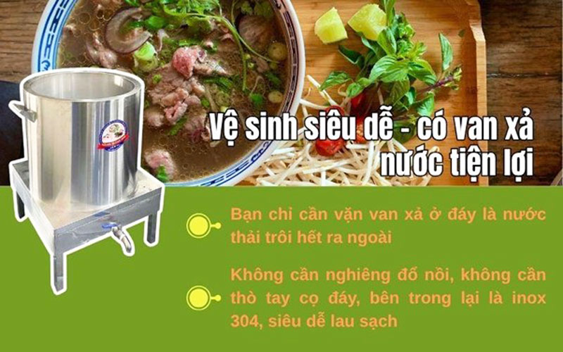 Những tiện ích vượt trội của nồi nấu phở điện
