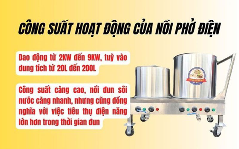 Nồi nấu phở điện có tốn điện không? Mức tiêu thụ điện thực tế là bao nhiêu?